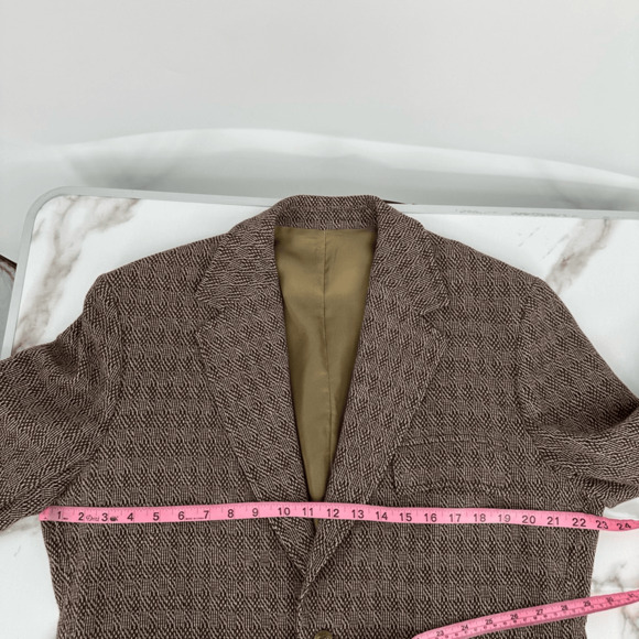 Vintage Pendleton Mens Sport Coat 46R Wool Brown Preppy Old Money Classic - Picture 5 of 14